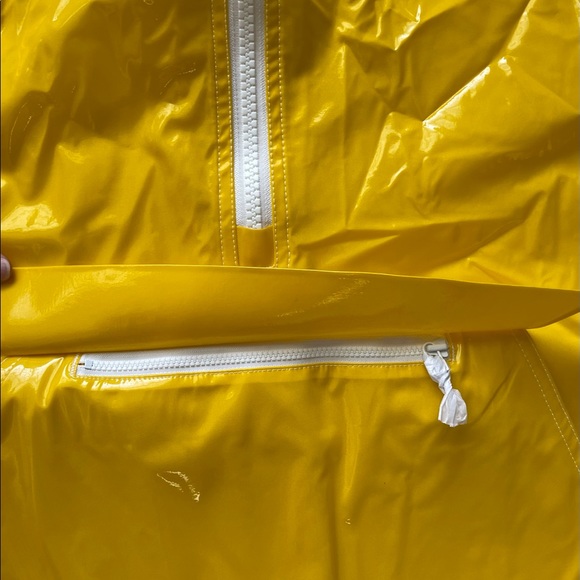 NWT Tory Sport Yellow Rain Coat Rain Jacket Womens Size XS/S Yellow Anorak - Picture 12 of 15